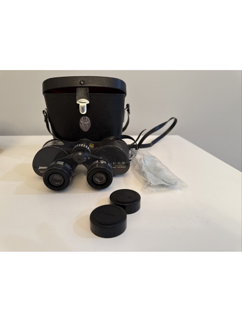 VTG Jason 6x12x30 Binoculars Model 195 w/Case ~ Use With Or Without Glasses~ EUC